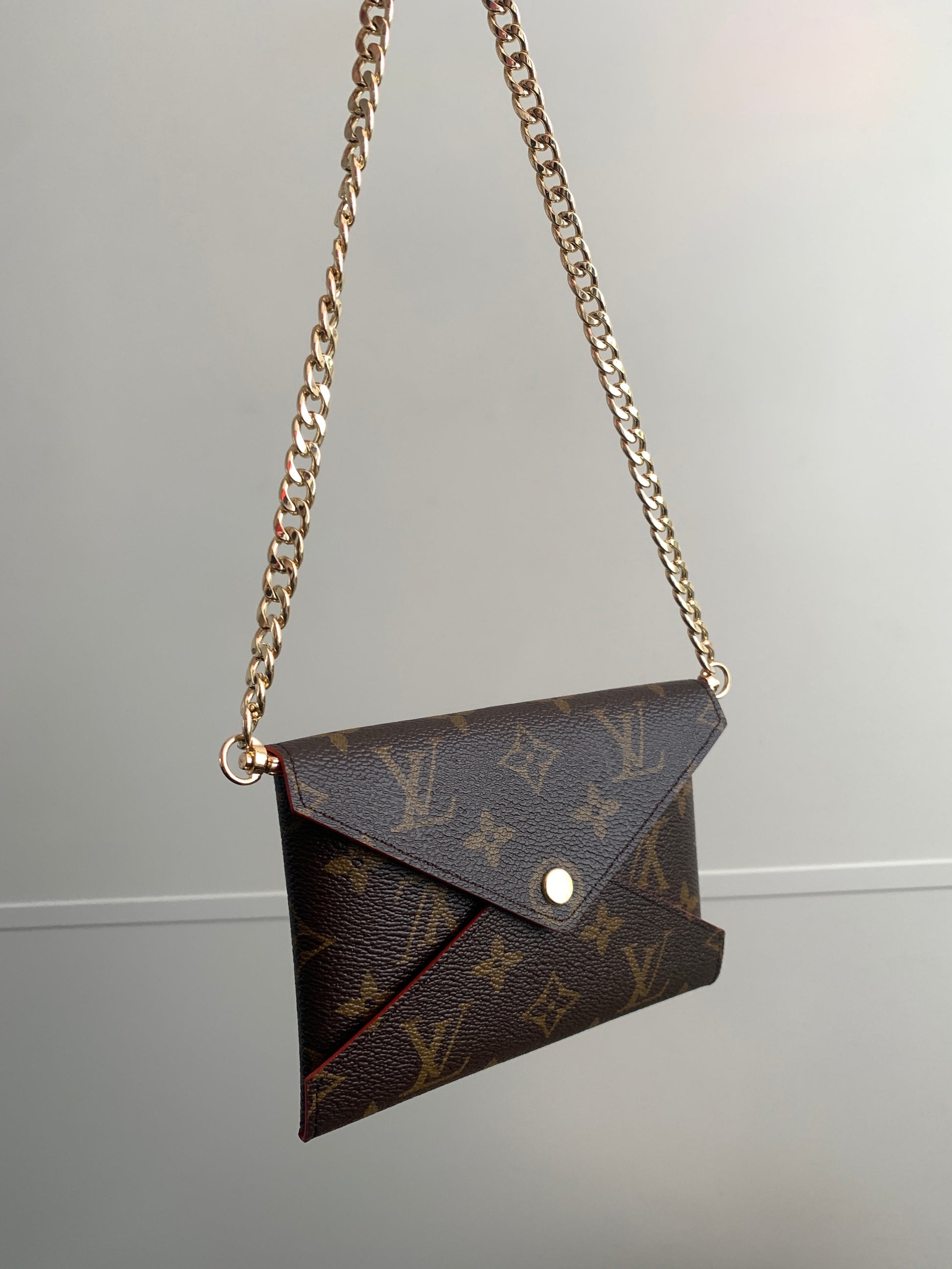 Louis Vuitton Kirigami Pochette Insert Conversion Kit Lining With Gold Chain